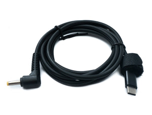 SYSTEM-S DC 15V Kabel 150 cm 4,0 x 1,7 Stecker zu USB 3.1 Typ C Stecker Winkel