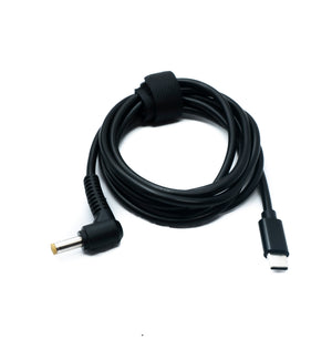 SYSTEM-S DC 15V Kabel 150 cm 4,8 x 1,7 Stecker zu USB 3.1 Typ C Stecker Winkel