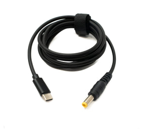 SYSTEM-S DC 20V Kabel 150 cm 5,5 x 2,5 Stecker zu USB 3.1 Typ C Stecker