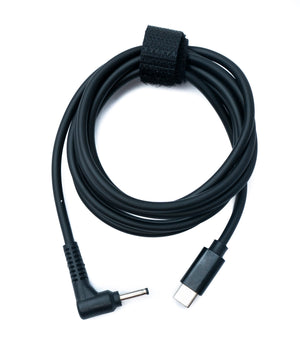 SYSTEM-S DC 20V Kabel 150 cm 3,0 x 1,1 Stecker zu USB 3.1 Typ C Stecker Winkel