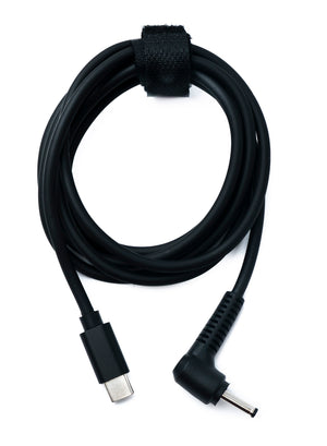 SYSTEM-S DC 20V Kabel 150 cm 3,5 x 1,35 Stecker zu USB 3.1 Typ C Stecker Winkel