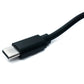 SYSTEM-S DC 20V Kabel 150 cm 3,5 x 1,35 Stecker zu USB 3.1 Typ C Stecker Winkel