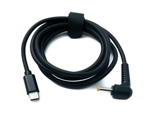 SYSTEM-S DC 20V Kabel 150 cm 4,0 x 1,7 Stecker zu USB 3.1 Typ C Stecker Winkel