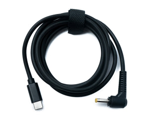 SYSTEM-S DC 20V Kabel 150 cm 4,0 x 1,7 Stecker zu USB 3.1 Typ C Stecker Winkel
