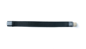 SYSTEM-S USB 3.1 Gen 2 Kabel 10 cm Typ C Stecker zu Buchse Flachkabel 10 Gbit/s 100W