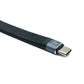 SYSTEM-S USB 3.1 Gen 2 Kabel 10 cm Typ C Stecker zu Buchse Flachkabel 10 Gbit/s 100W