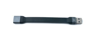 SYSTEM-S USB 3.1 Gen 2 Kabel 10 cm Typ A Stecker zu Buchse Flachkabel 10 Gbit/s 100W