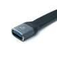 SYSTEM-S USB 3.1 Gen 2 Kabel 10 cm Typ A Stecker zu Buchse Flachkabel 10 Gbit/s 100W