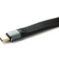 SYSTEM-S USB 3.1 Gen 2 Kabel 20 cm Typ C Stecker zu Stecker Flachkabel 10 Gbit/s 100W