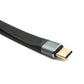 SYSTEM-S USB 3.1 Gen 2 Kabel 20 cm Typ C Stecker zu Stecker Flachkabel 10 Gbit/s 100W