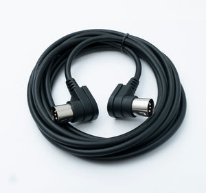 SYSTEM-S MIDI Kabel 3 m Din 5 Pin Stecker zu Stecker Winkel