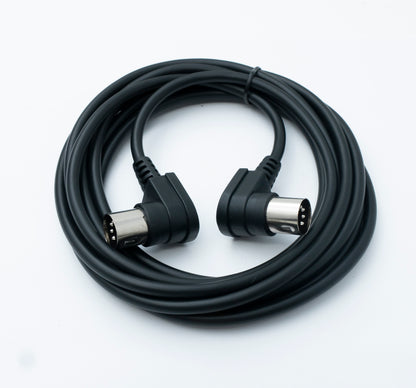 SYSTEM-S MIDI Kabel 3 m Din 5 Pin Stecker zu Stecker Winkel