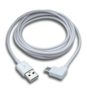 SYSTEM-S USB 3.1 Kabel 200 cm Typ C Stecker zu 2.0 A Buchse Winkel in weiss