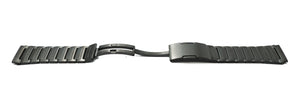 Bracciale SYSTEM-S 22 mm in titanio con chiusura pieghevole per Huawei Smartwatch in nero