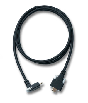 SYSTEM-S USB 3.1 Gen 2 Kabel 100 cm Typ C Stecker zu Stecker Panel Mount Winkel Up Down Angled 10 Gbit/s 100W