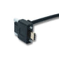 SYSTEM-S USB 3.1 Gen 2 Kabel 100 cm Typ C Stecker zu Stecker Panel Mount Winkel Up Down Angled 10 Gbit/s 100W