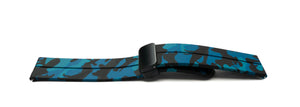 SYSTEM-S Armband 20 mm aus Silikon mit Kippfaltschließe für Smartwatch mit Tarn Aufdruck in Blau