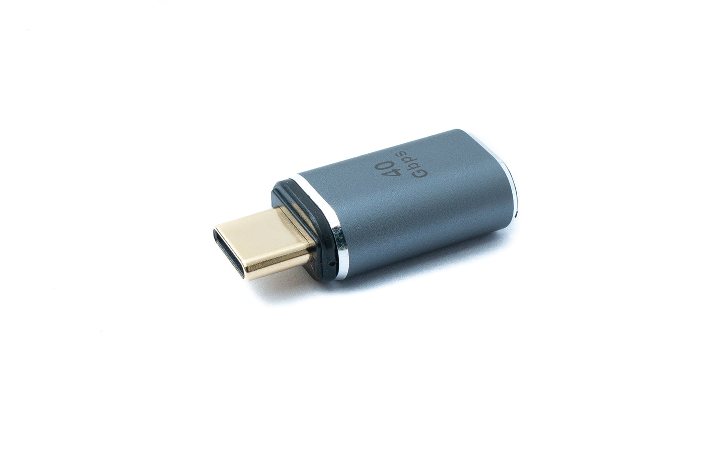 SYSTEM-S USB4 Adapter Typ C Stecker zu Buchse 40 Gbit/s USB 4.0 Kabel in Grau 100W