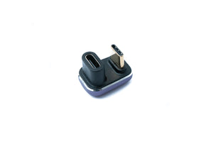 SYSTEM-S USB4 USB Adapter Typ C Stecker zu Buchse 40 Gbit/s USB 4.0 U Turn 180° Winkel Kabel