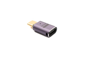 SYSTEM-S USB4 Adapter Typ C Stecker zu Buchse 40 Gbit/s USB 4.0 Kabel  240 W in Grau