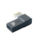 SYSTEM-S USB 3.1 Adapter Typ C Stecker zu Rectangle 10,0 x 6,0 mm Buchse in Grau