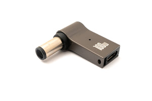 SYSTEM-S USB 3.1 Adapter Typ C Stecker zu HP DC 20V 7,4 x 5,0 mm Buchse in Grau