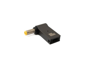 SYSTEM-S USB 3.1 Adapter Typ C Stecker zu DC 20V 5,5 x 2,5 mm Buchse in Grau