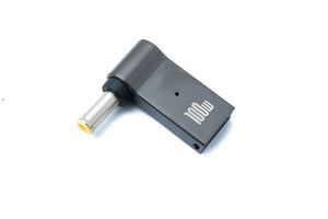 SYSTEM-S USB 3.1 Adapter Typ C Stecker zu DC 20V 5,0 x 3,0 mm Buchse in Grau