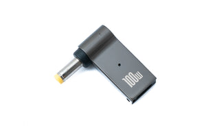 SYSTEM-S USB 3.1 Adapter Typ C Stecker zu DC 20V 4,8 x 1,7 mm Buchse in Grau