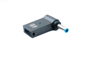 SYSTEM-S USB 3.1 Adapter Typ C Stecker zu HP DC 20V 4,5 x 3,0 mm Buchse in Grau