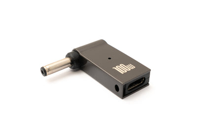 SYSTEM-S USB 3.1 Adapter Typ C Stecker zu DC 20V 4,0 x 1,35 mm Buchse in Grau