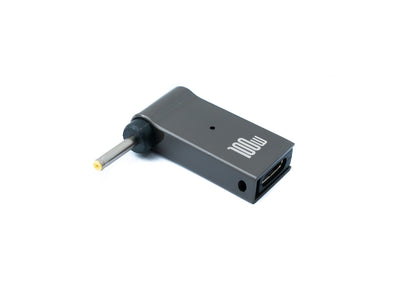 SYSTEM-S USB 3.1 Adapter Typ C Stecker zu DC 20V 2,7 x 0,7 mm Buchse in Grau