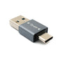 SYSTEM-S USB 3.1 Adapter Typ C Stecker zu 3.0 A Stecker Adapter 5 Gbit/s in Grau