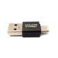 SYSTEM-S USB 3.0 adapter type A male to 3.1 C male adapter 5 Gbit/s in black