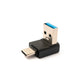 SYSTEM-S USB 3.0 Adapter Typ A Stecker zu 3.1 C Stecker Winkel 5 Gbit/s Adapter in Schwarz