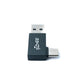 SYSTEM-S USB 2.0 adapter type A male to 3.1 C male angle adapter in black 