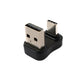 SYSTEM-S USB 2.0 adapter type A plug to 3.1 C plug U Turn 180° angle adapter in black 