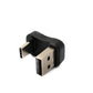 Adaptateur SYSTEM-S USB 2.0 type A mâle vers 3.1 C mâle adaptateur d'angle U tournant à 180° en noir 