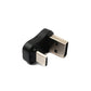 Adaptateur SYSTEM-S USB 2.0 type A mâle vers 3.1 C mâle adaptateur d'angle U tournant à 180° en noir 