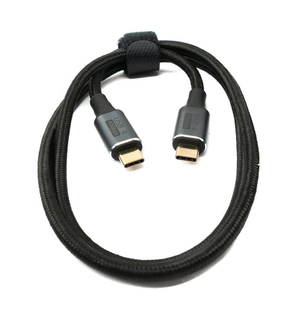 Cable USB4 80 cm Tipo C macho a macho 40 Gbit/s USB 4.0 trenzado negro