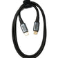 SYSTEM-S USB4 Kabel 80 cm Typ C Stecker zu Stecker 40 Gbit/s USB 4.0 geflochten Schwarz