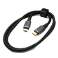 SYSTEM-S USB4 cable 80 cm type C male to male 40 Gbit/s USB 4.0 braided black