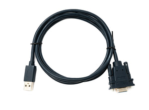 SYSTEM-S USB 2.0 cable 120 cm type A male to RS232 DB9 female adapter in black