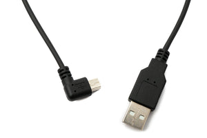 Cable USB 2.0 120 cm tipo A macho a mini B macho ángulo espiral en color negro