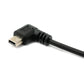 SYSTEM-S USB 2.0 Kabel 120 cm Typ A Stecker zu Mini B Stecker Spirale Winkel in Schwarz