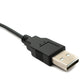 SYSTEM-S USB 2.0 Kabel 120 cm Typ A Stecker zu Mini B Stecker Spirale Winkel in Schwarz