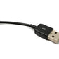 SYSTEM-S USB 3.1 cable 50 cm type C plug to 2.0 A plug spiral adapter in black