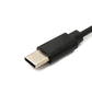 SYSTEM-S USB 3.1 Kabel 50 cm Typ C Stecker zu 2.0 A Stecker Spirale Adapter in Schwarz