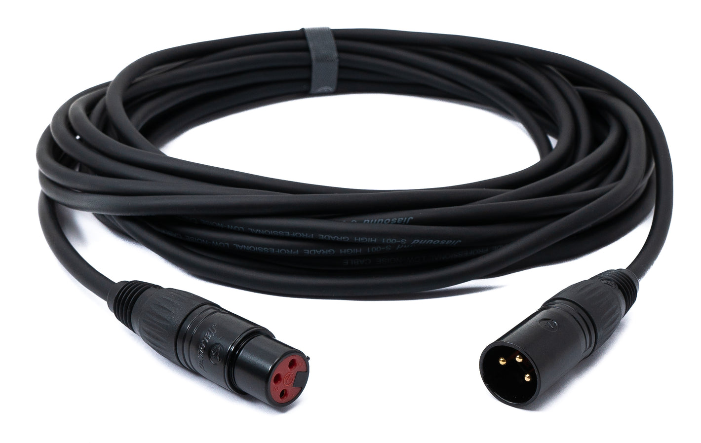 SYSTEM-S Audio Kabel 10 m XLR 3 polig Stecker zu Buchse AUX Adapter in Schwarz