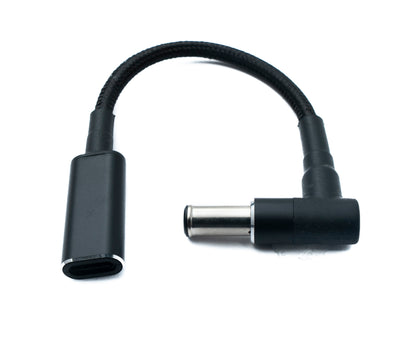 SYSTEM-S DC 20V Kabel 15 cm 6,0 x 1,4 Stecker zu USB 3.1 Typ C Buchse geflochten Winkel